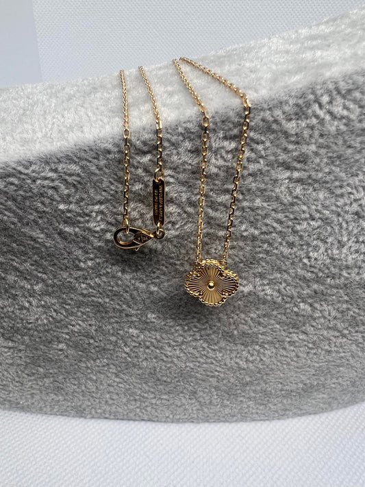 16 inches Gold VCA Inspired Attached Necklace