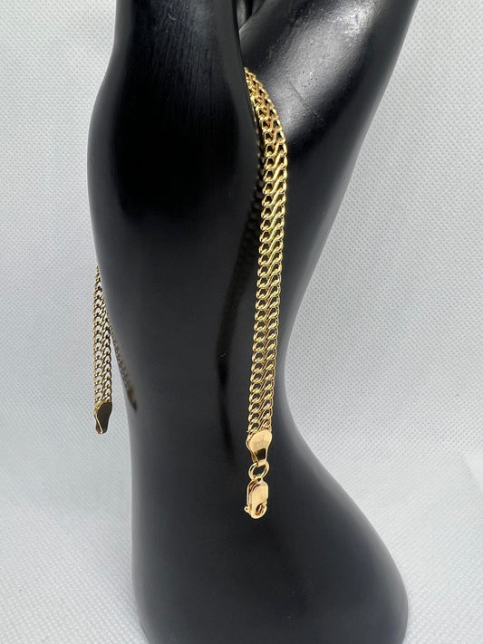 Flat Chain Bracelet 18K Gold - 7.5 Inches